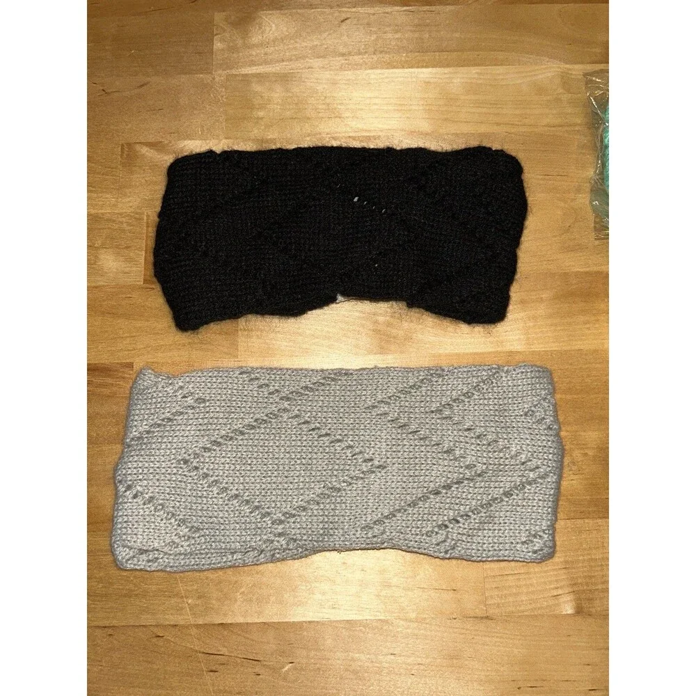 Knit Womens Headbands 4 Count Multicolored